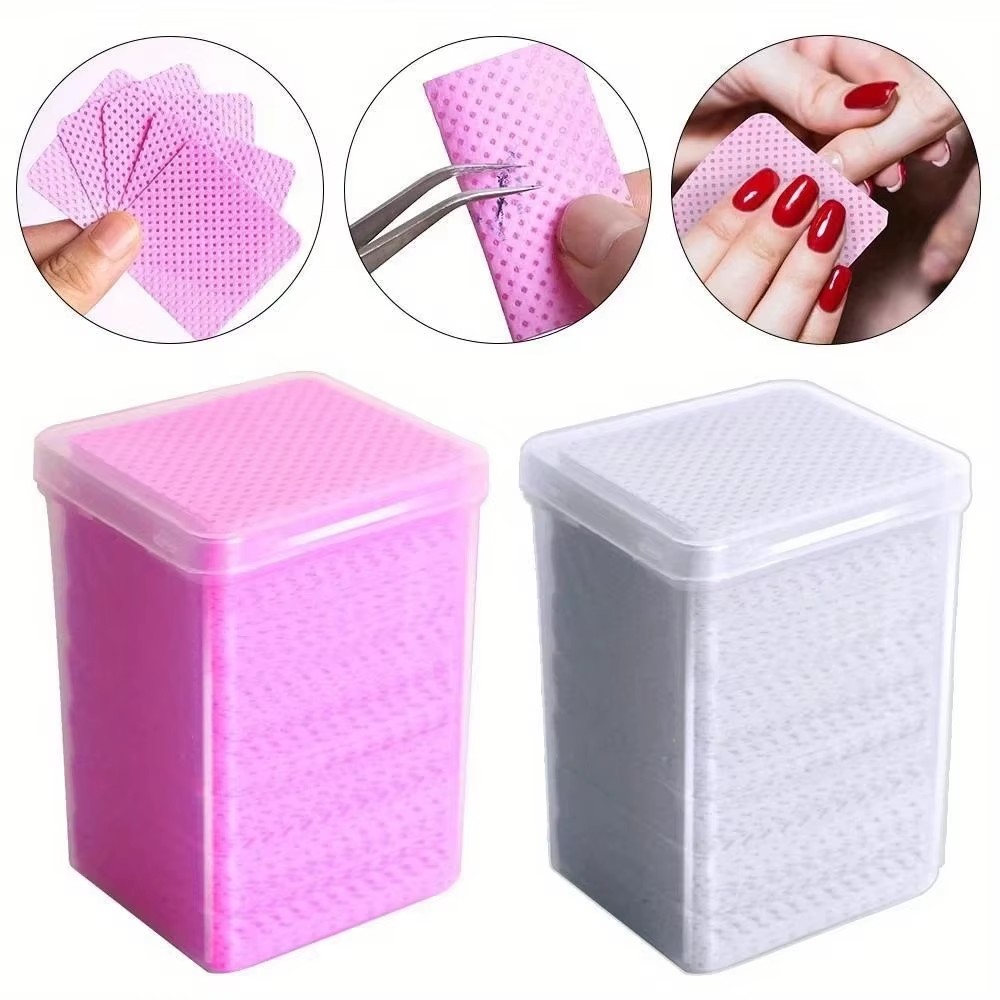 Nail Art Ideas - 200 шт. розовых безворсовых салфеток для