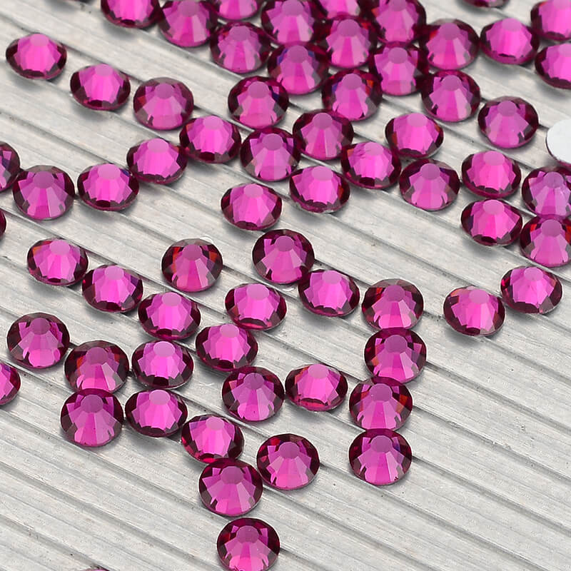 Nail Art Fuchsia - Фуксия яркий SS3-SS50 стеклянный кристалл без