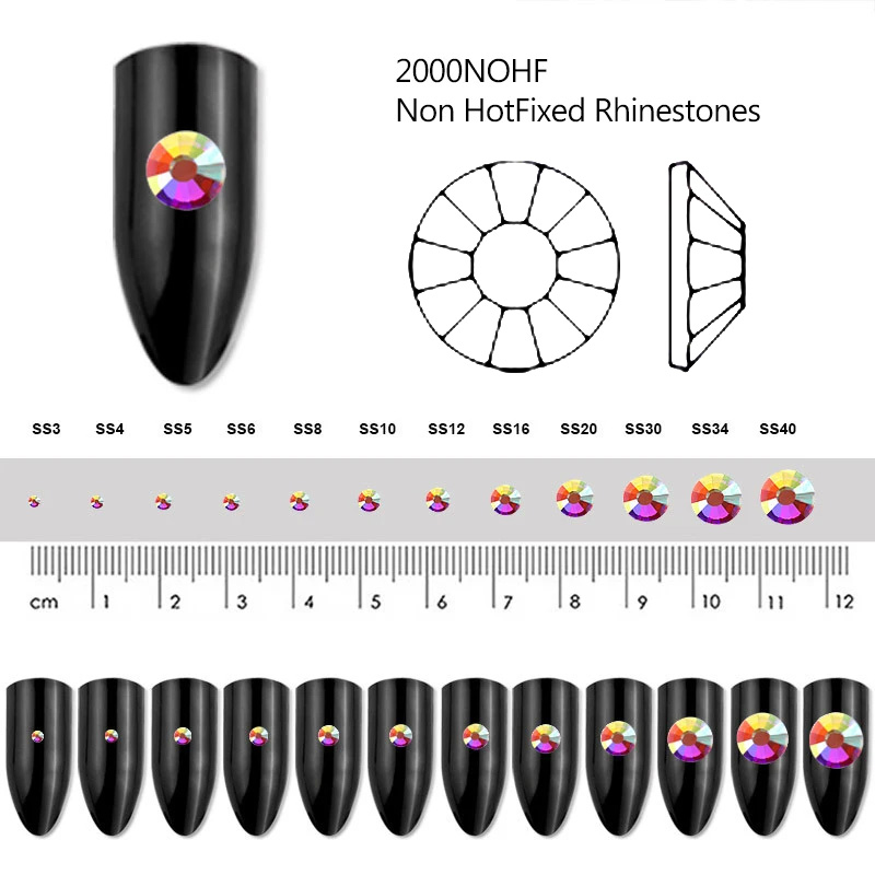 Фуксия SS3-SS30 стеклянные стр – обзор и цена Nail Art Fuchsia