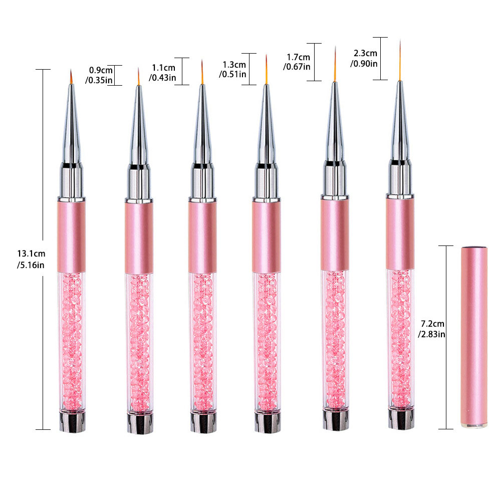 Набор из 6 акриловых кистей дл – обзор и цена Nail Art Kaki