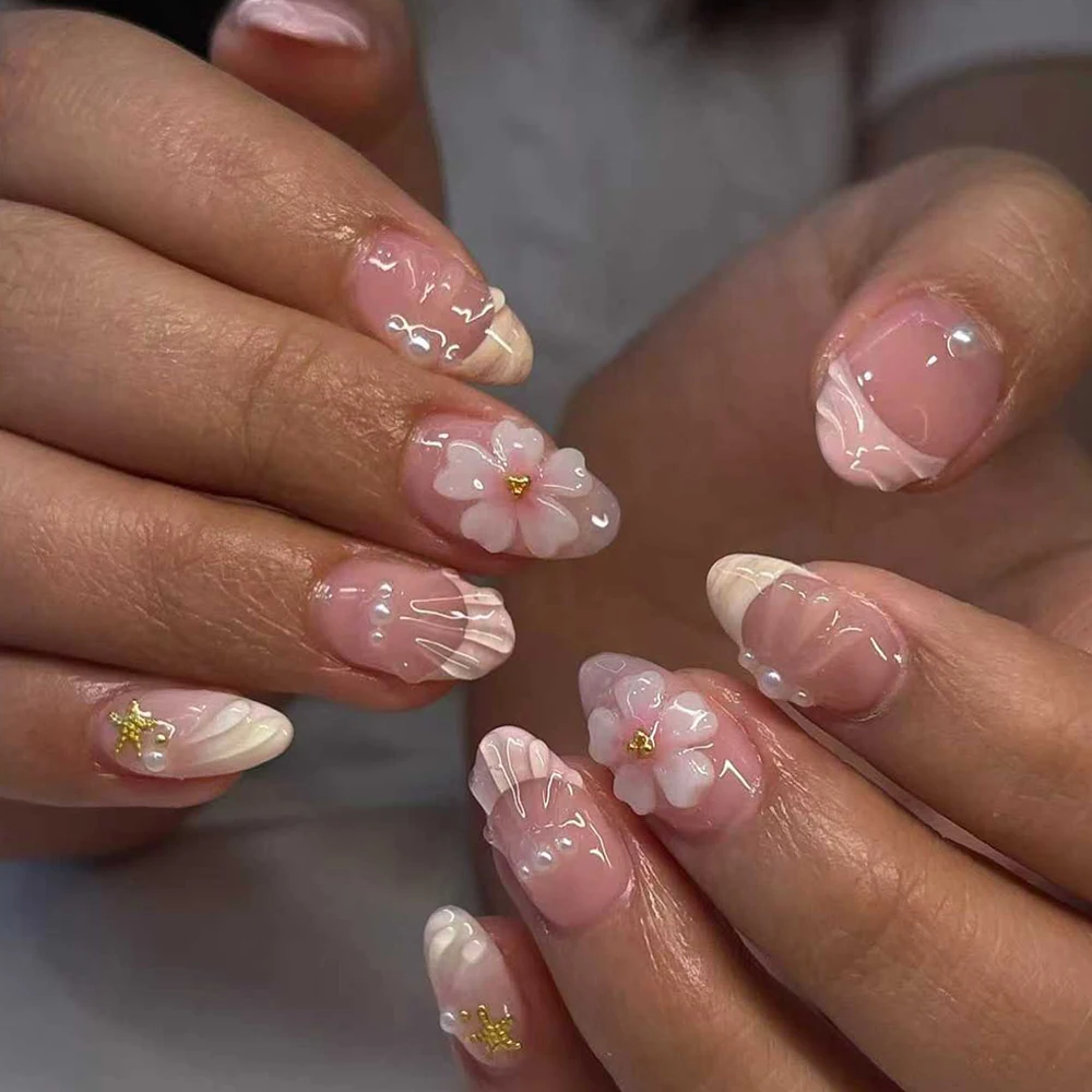 24 шт. коротких овальных 3D-на – обзор и цена Nail Art Ideas